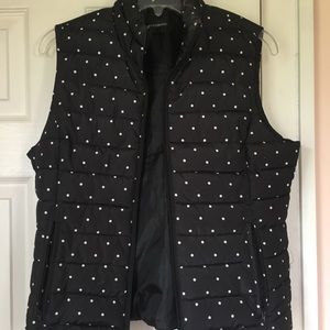 Polka dot puff vest